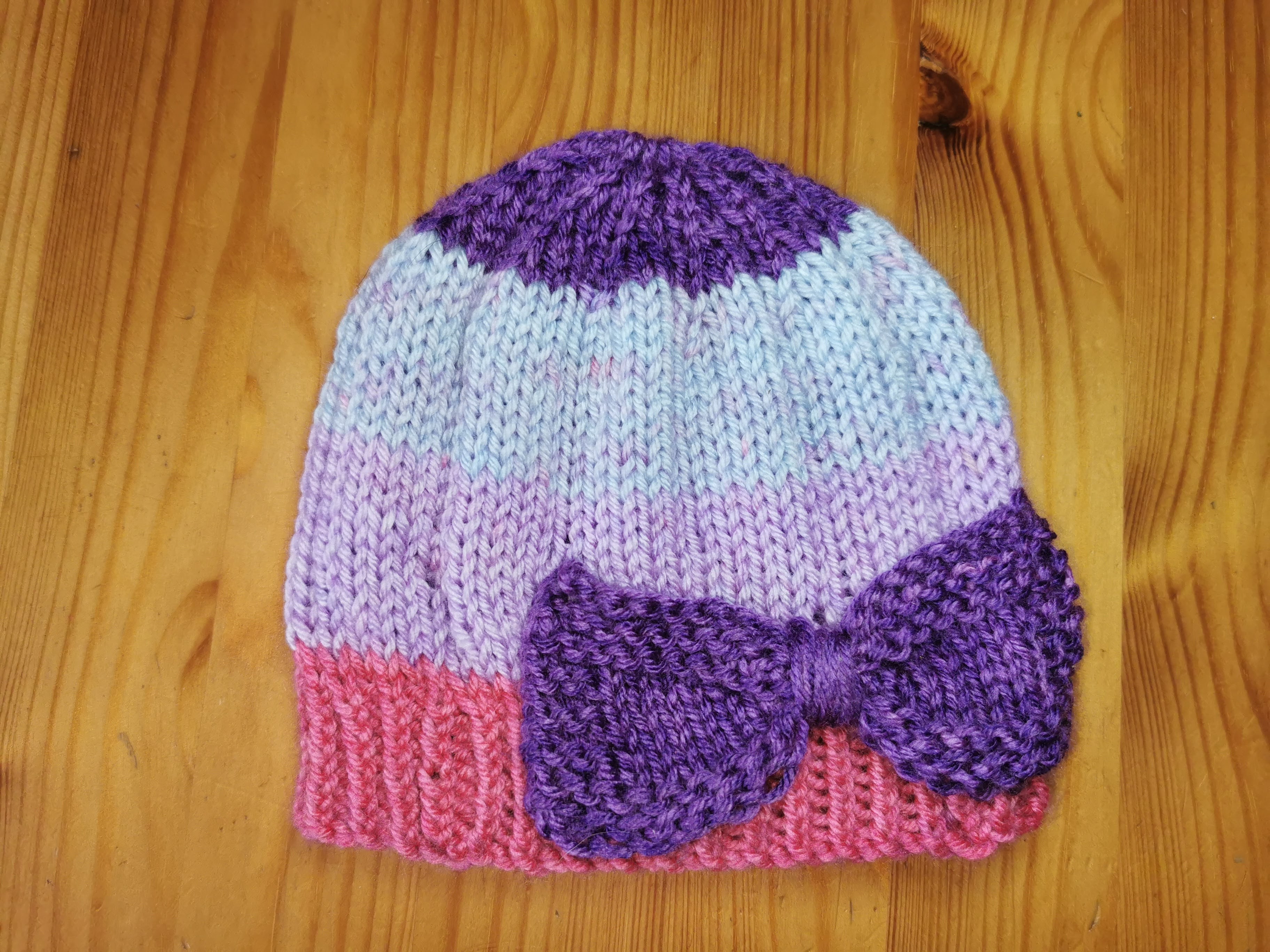 knit hat crown shaping