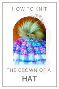 Knit hat crown shaping