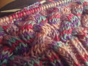 Close up of Braided Cable Pattern